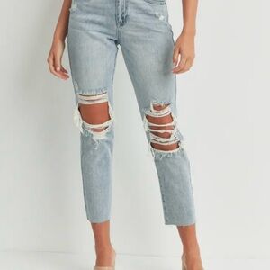 Distressed Light Blue Women's Jeans